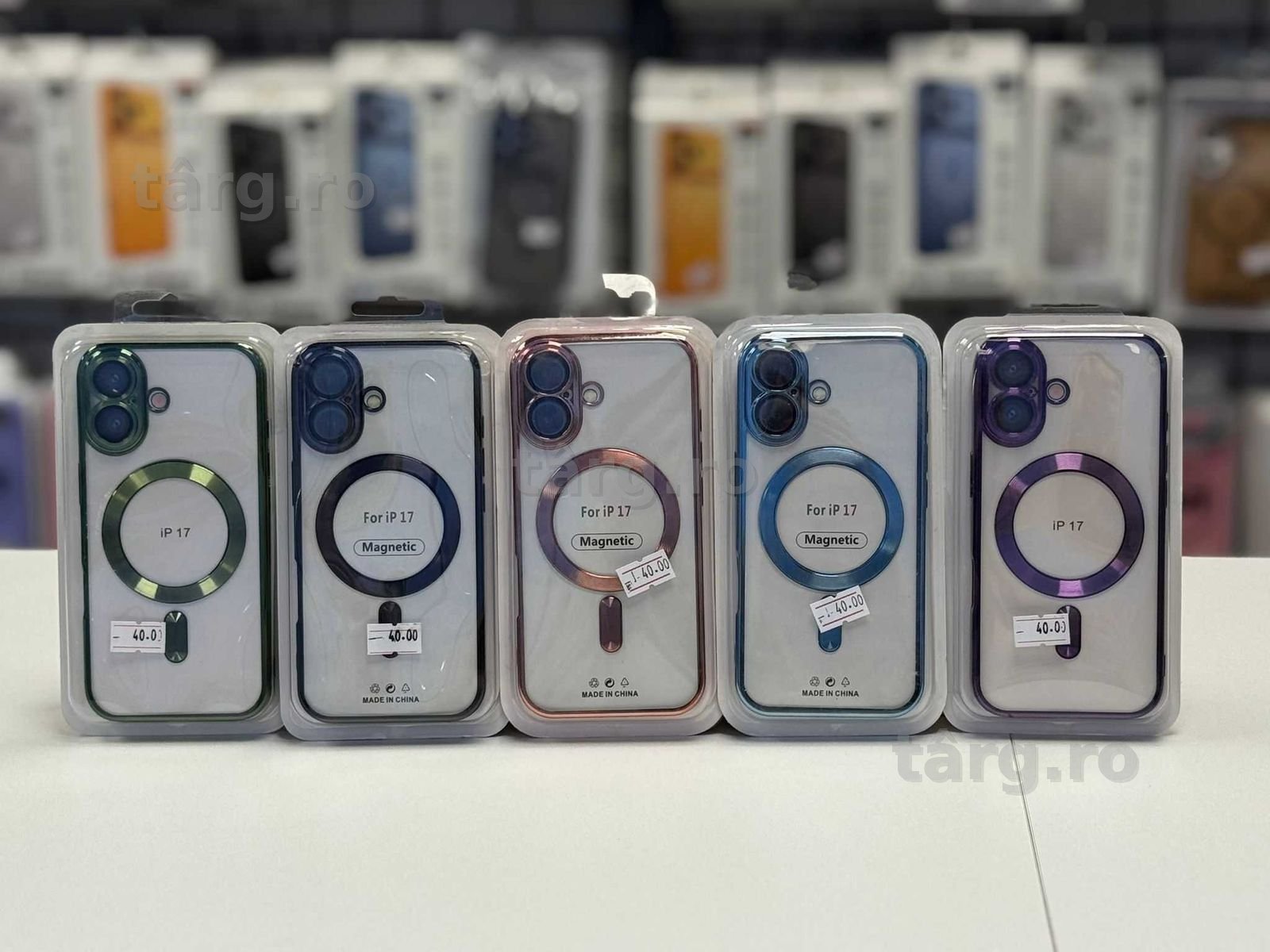 Husa TPU Luxury MagSafe , folie, cablu, incarcator iPhone 17