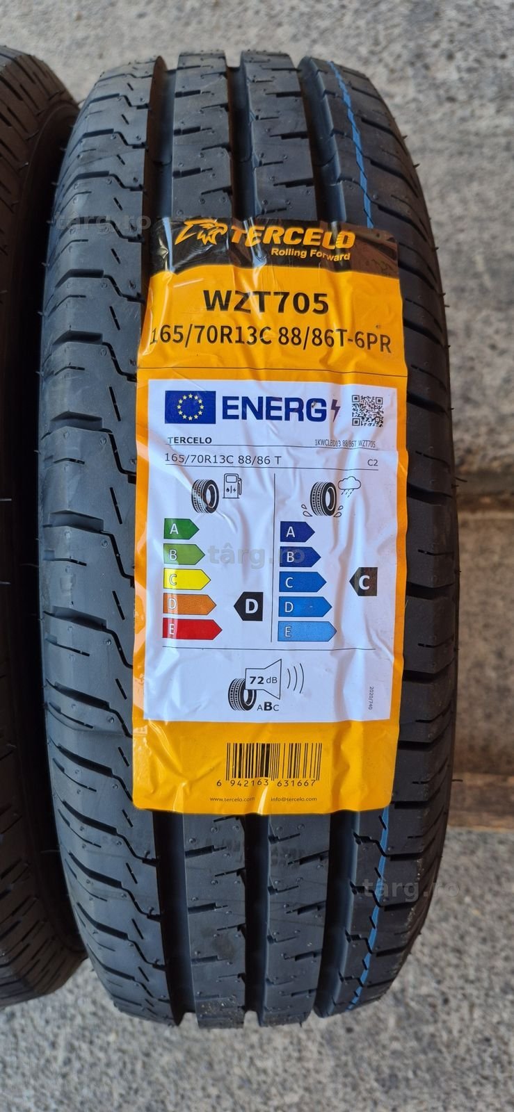 4 anvelope vara noi Tercelo 165/70/13C,dot 2025.Pretul este pe bucata. 3