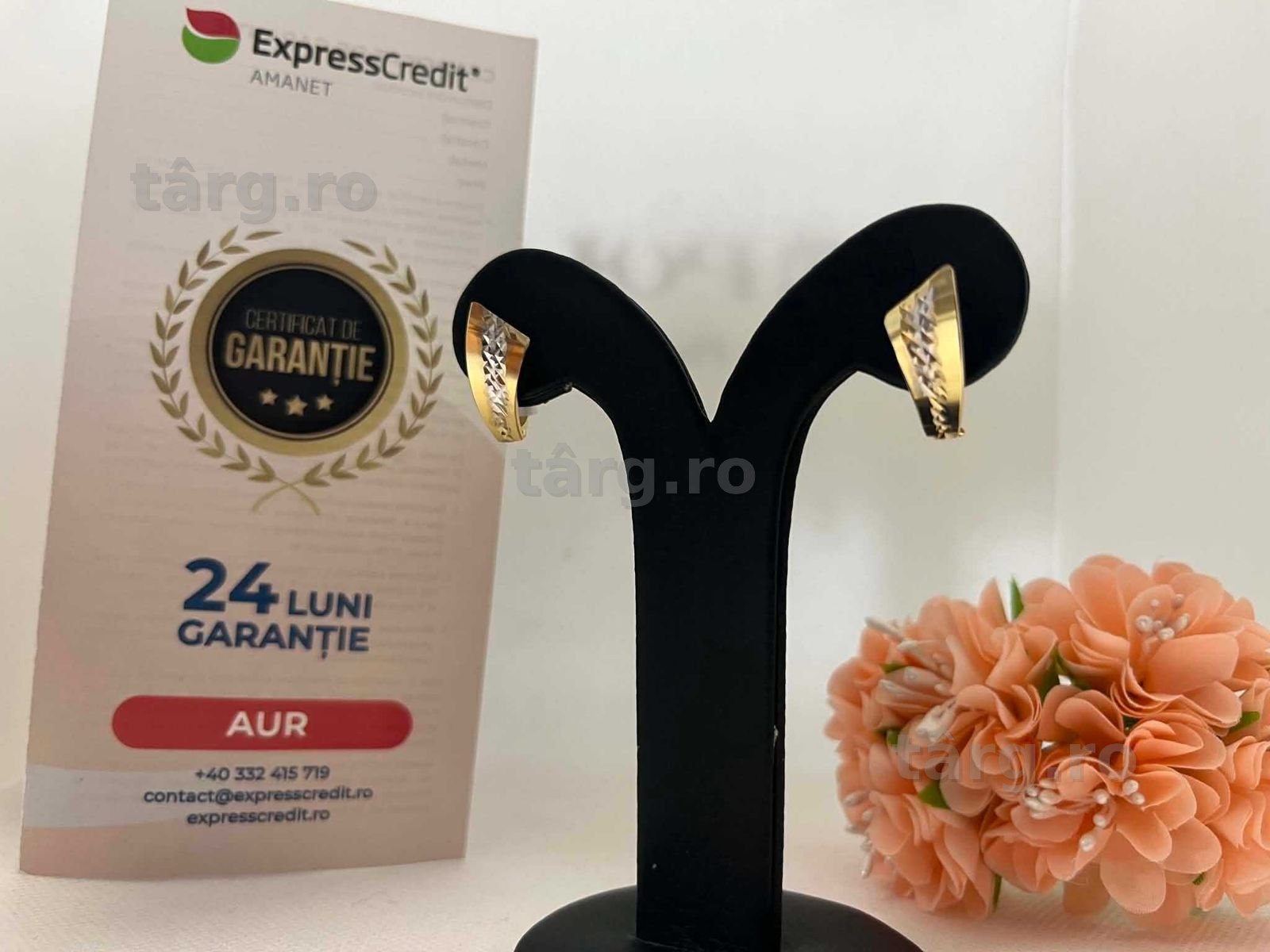 Cercei Aur 14k 1.73g (AG16 Moldova b33041)-Garantie 2 ani!