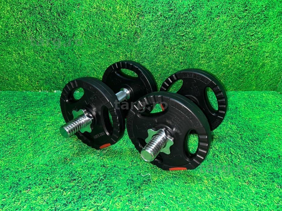 Set gantere discuri cu grip din ciment 10kg 30/31 mm