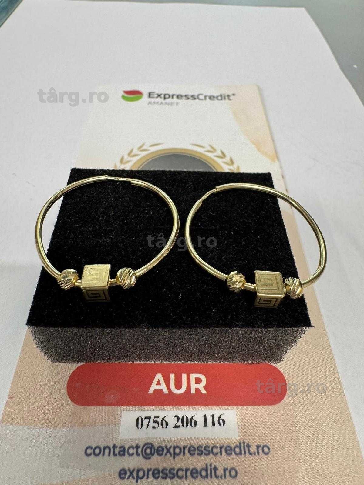 Cercei din aur 14k (70011.1/ 10 Pacurari 1) garantie 2 ani!