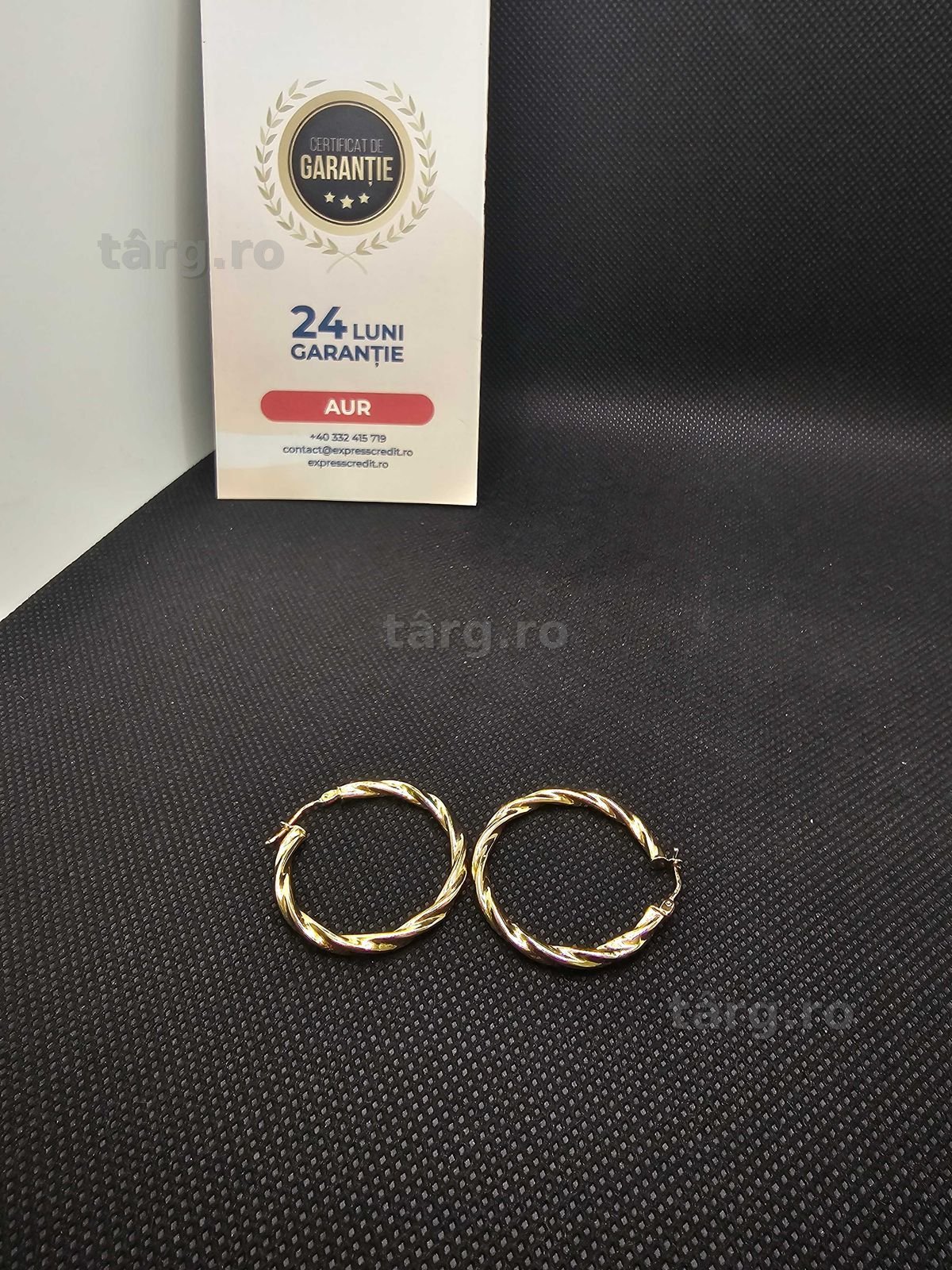 Cercei aur 18K 1.95g (49736.3 AG 11 Piata Nicolina) 2 ani garantie!
