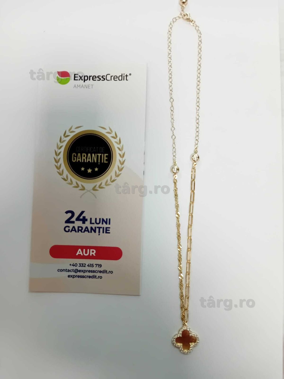(Ag33) Lant Aur 14K/Garantie 2 Ani