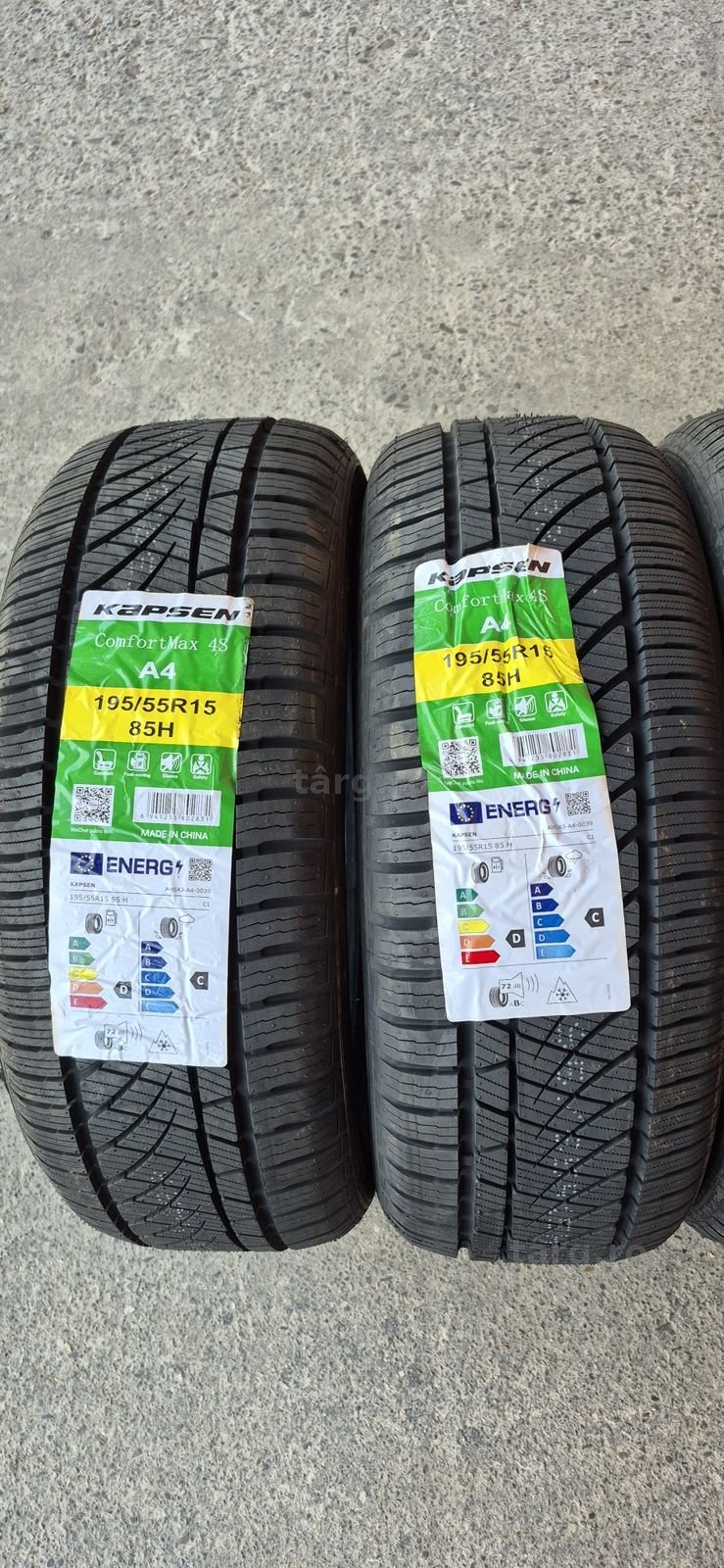 4 anvelope M+S noi Kapsen 195/55/15,dot 2025.Pretul este pe bucata. 2
