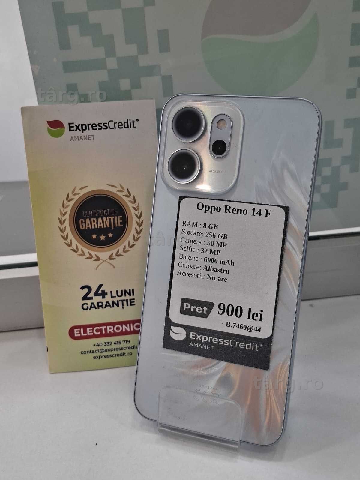 Oppo Reno 14F 5G 8/256 Gb (Ag44 B7460) -Garantie 2 ani!