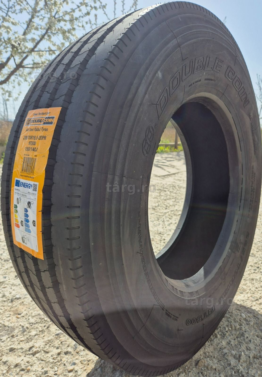 285/70 R19.5, 150J, DOUBLE COIN, Anvelope directie remorca 20PR 2