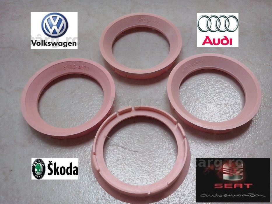 Inele de centrare ghidaj 70 x 57.1 Jante Rial VW Audi Seat Skoda
