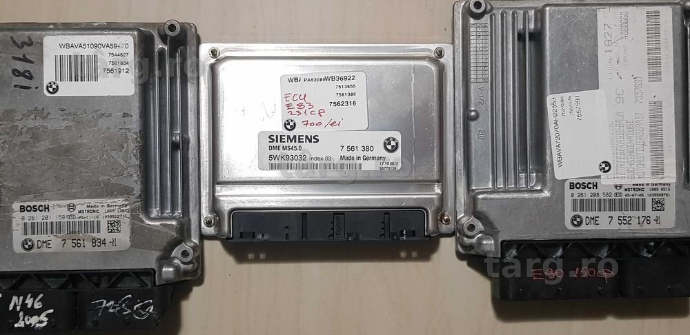 Calculator Modul confort frana airbag BMW E90 CAS Kit pornire ECU BMW E90 320i DME7561834 DME7552176