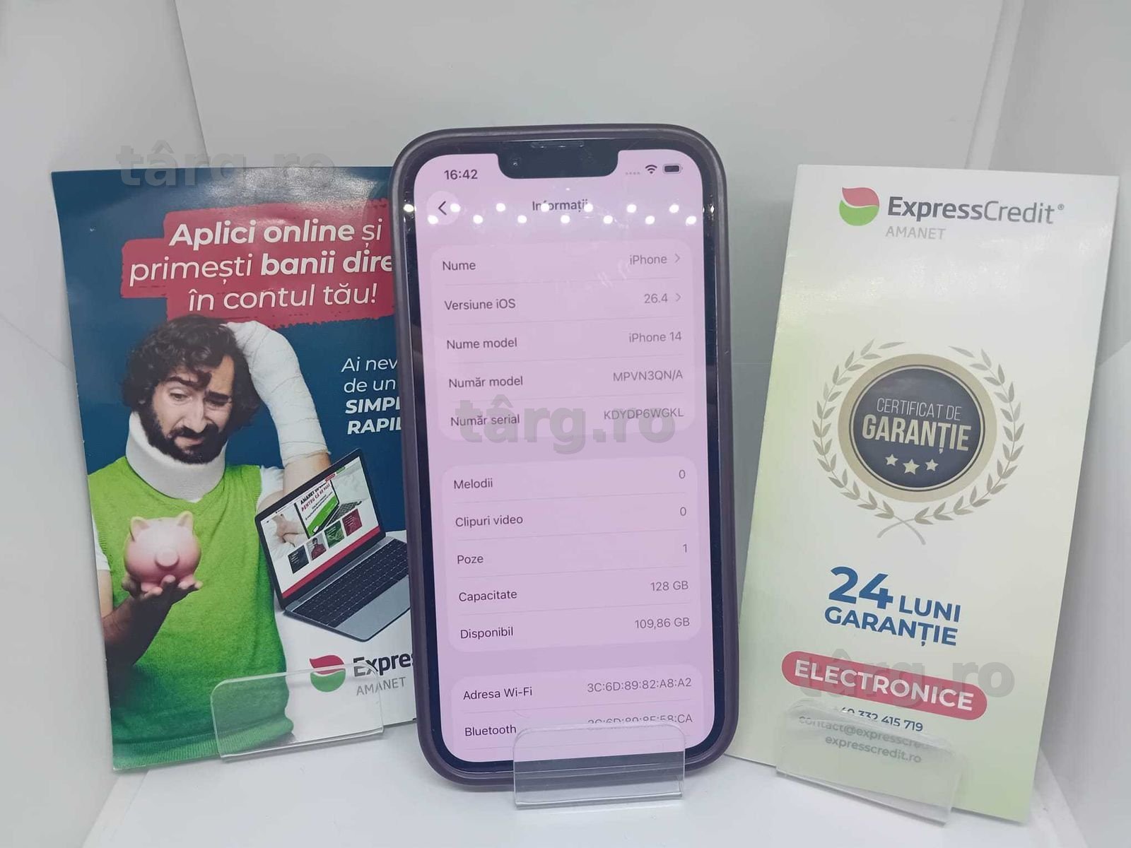 iPhone 14 128Gb 86% bateria (34897/30 Pacurari 2) Garantie 2 Ani