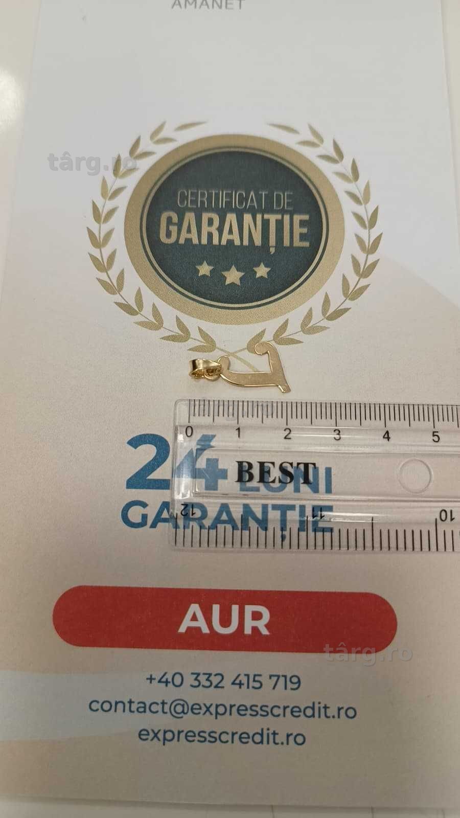 [AG24 Harlau B.45751.1] Pandantiv aur 14k 0.79gr -Garantie 2 ani! 4