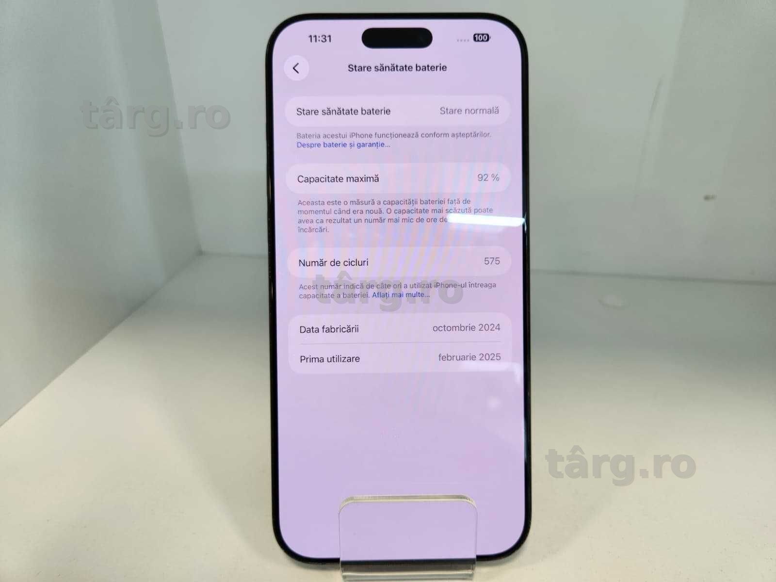 Telefon Apple Iphone 16 Pro Max 256Gb – Baterie 92% - Geam Camera Crapat (Ag8 Tudor/B75304) – Garantie 2 Ani! 6