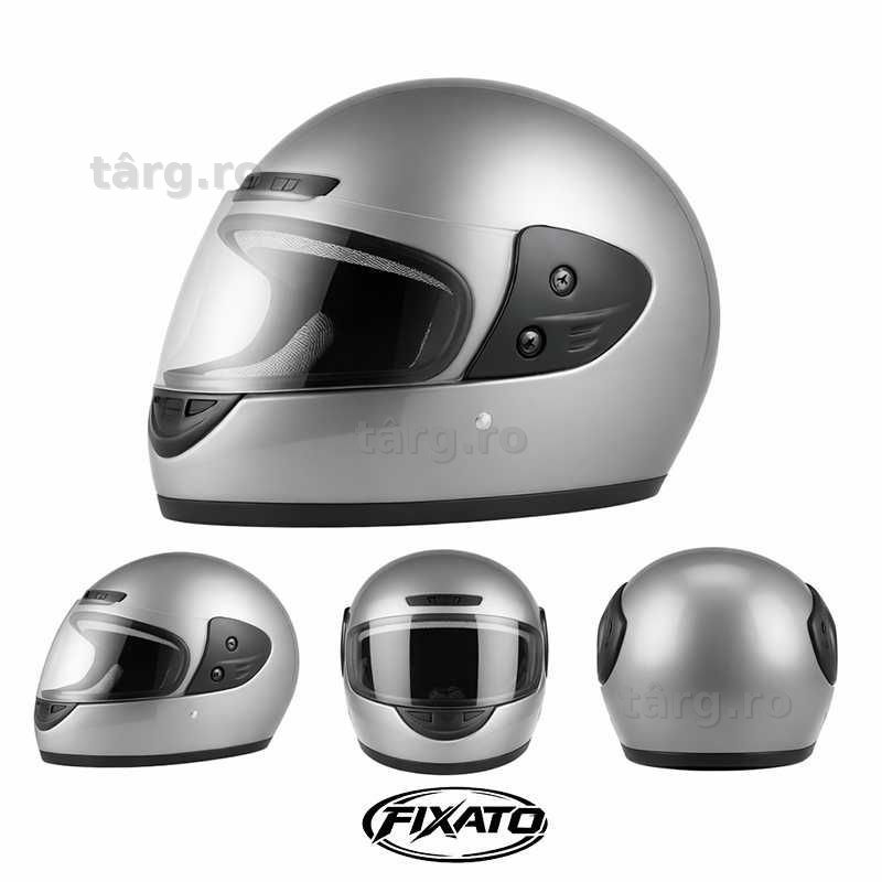 Casca Moto/Scuter/ATV, viziera detasabila, marime universala, Gri 5