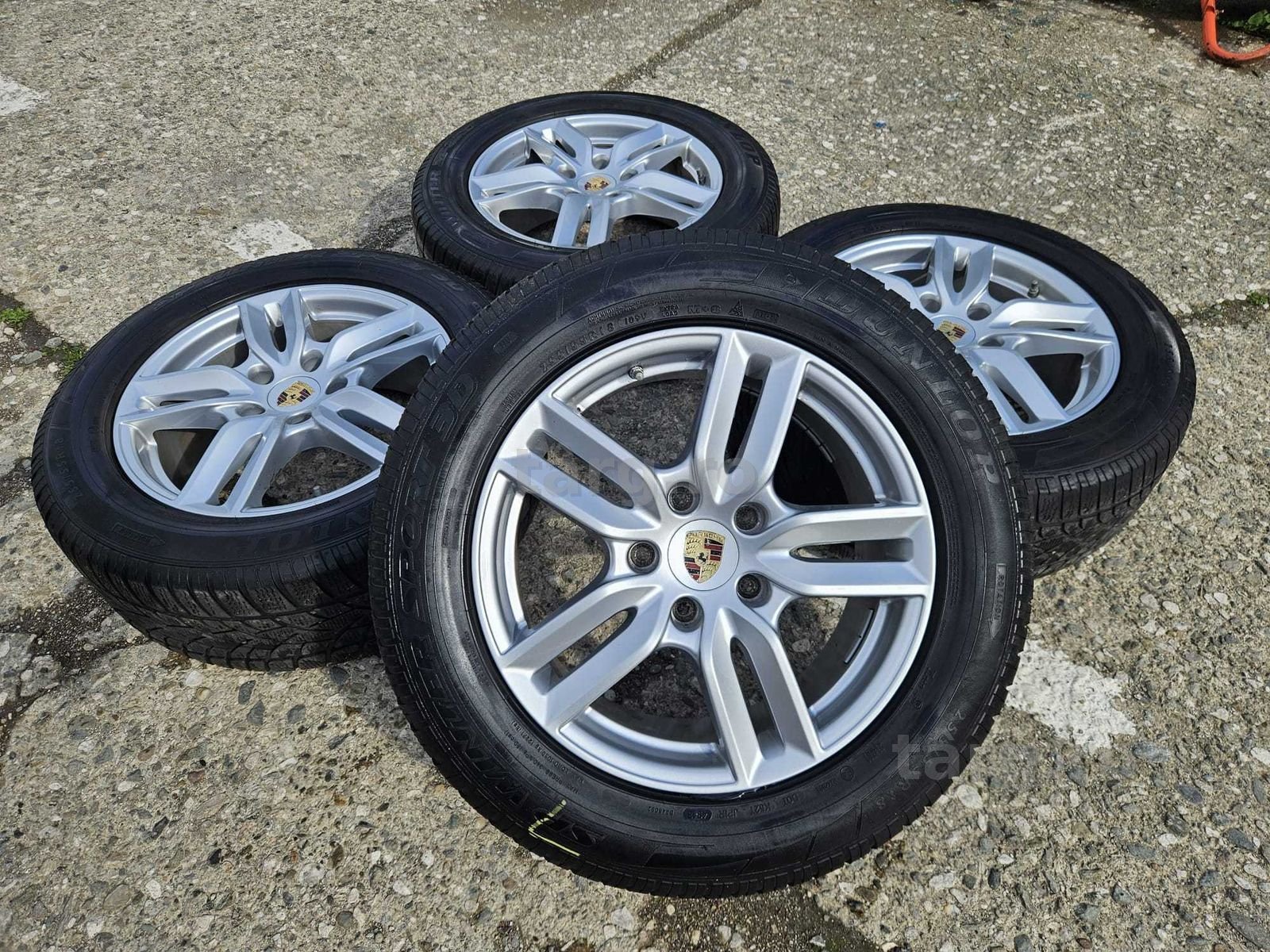 Jante 5x130 R18 ORIGINALE PORSCHE CAYENNE VW Touareg Audi Q7 Anvelope Iarna 255.55.18 Dunlop