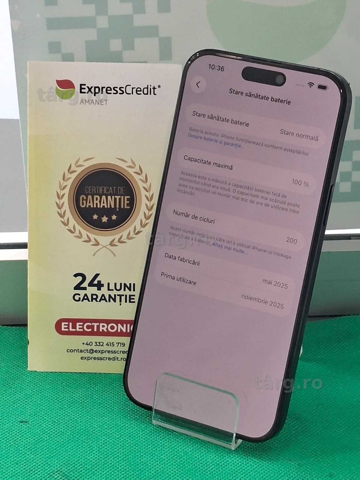 Apple Iphone 16 Pro Max 256GB (Ag44 B7401) - Garantie 2 ani!