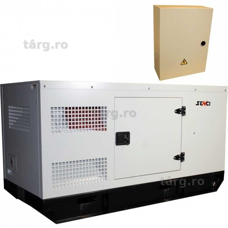 RESIGILAT - Generator de curent insonorizat SENCI SCDE19YSM 19kVA-230V, ATS si AVR inclus