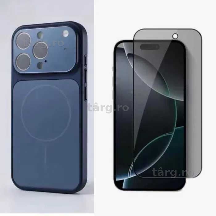 Husa MagLens si Folie Sticla Privacy Iphone 17/17 PRO/17 PRO MAX 3
