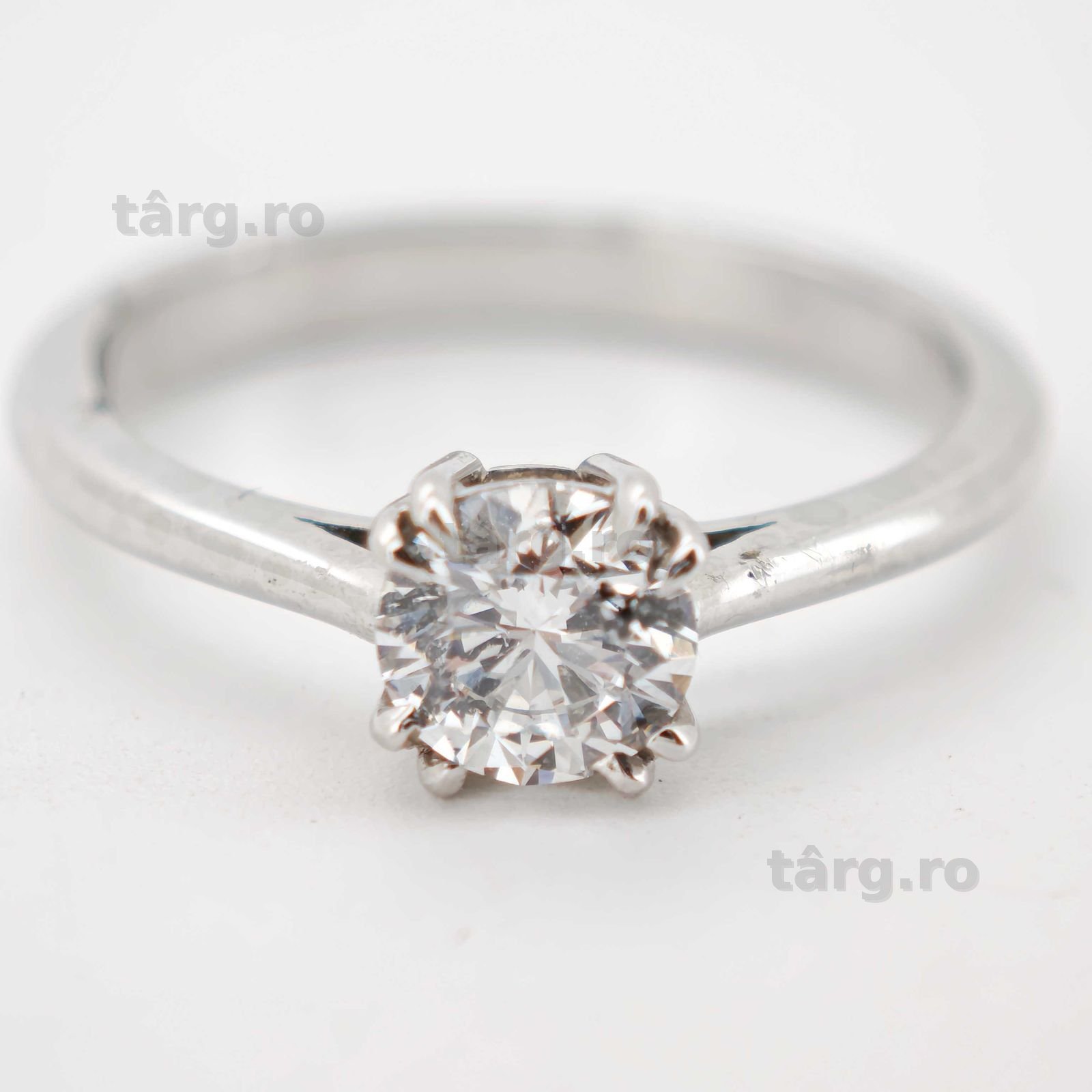 Inel platina diamant natural 0.72ct