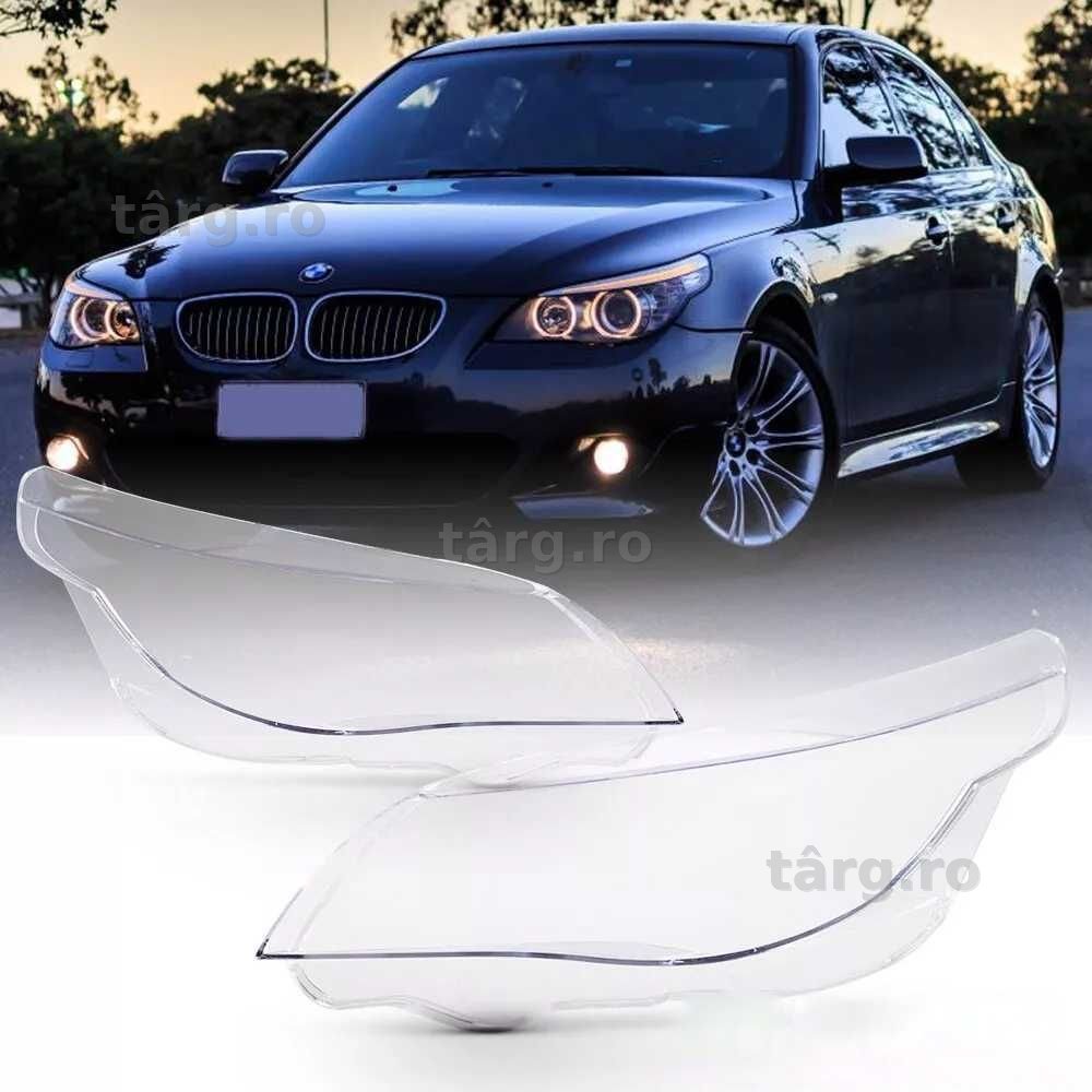 Sticla Far Sticle Faruri Stanga Dreapta BMW Seria 5 E60 E61, 2003-2010