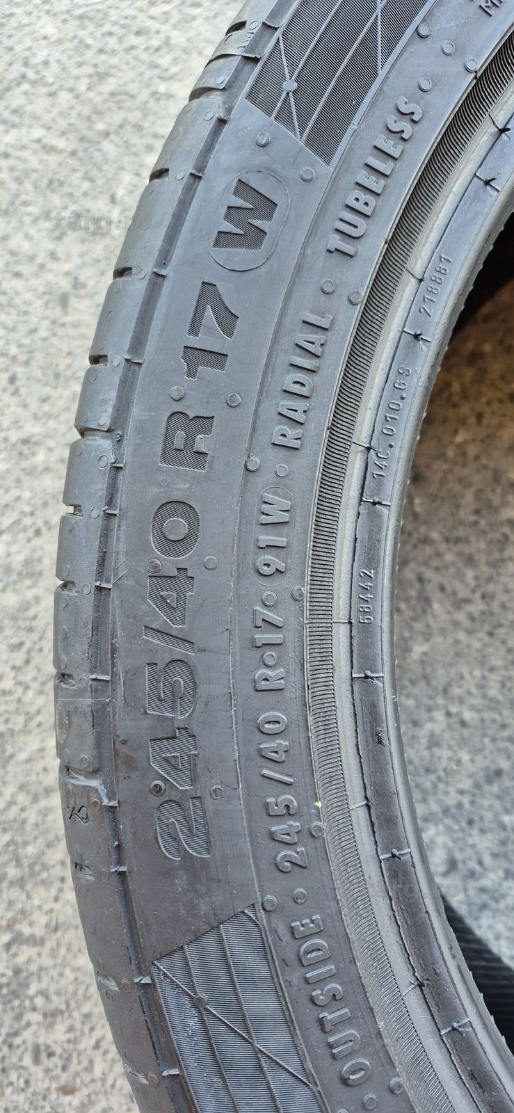 4 anvelope vara Continental,fata 225/45/17,spate 245/40/17.Pretul este pe bucata. 6