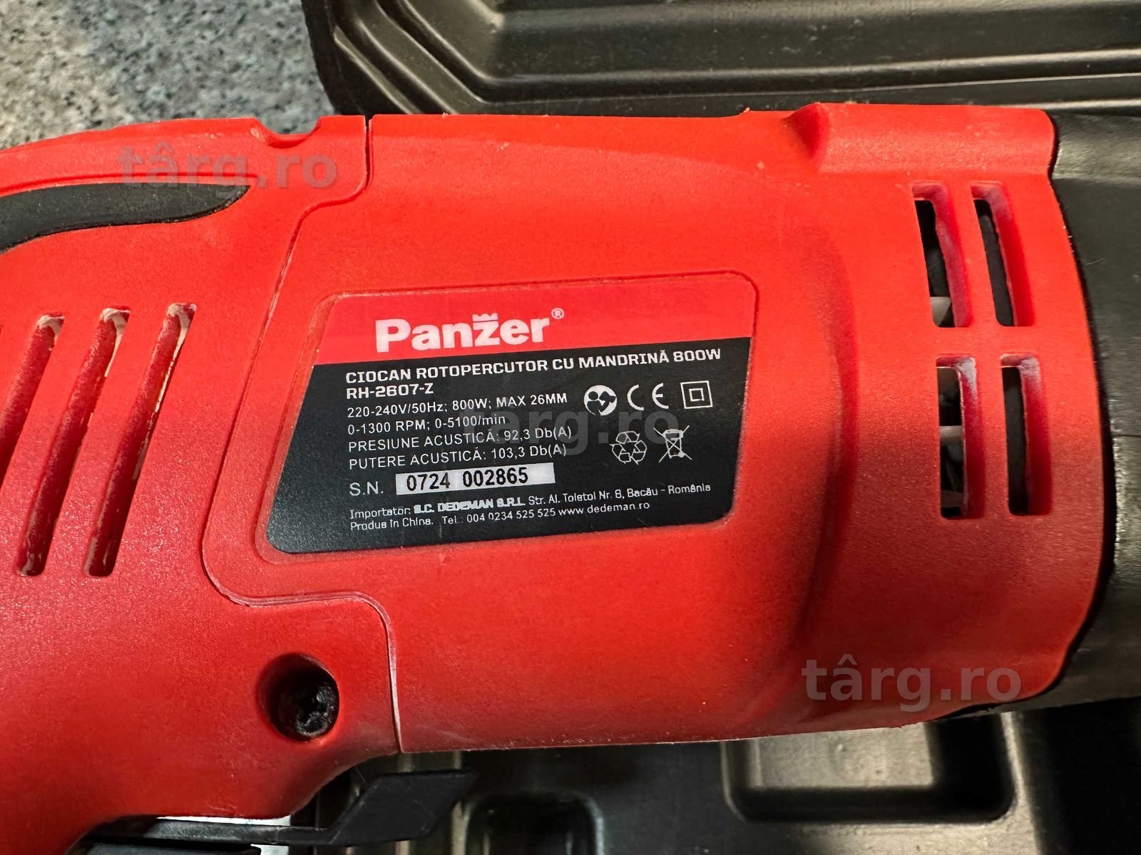Hope Amanet P10/Ciocan rotopercutor Panzer RH-2607Z 2