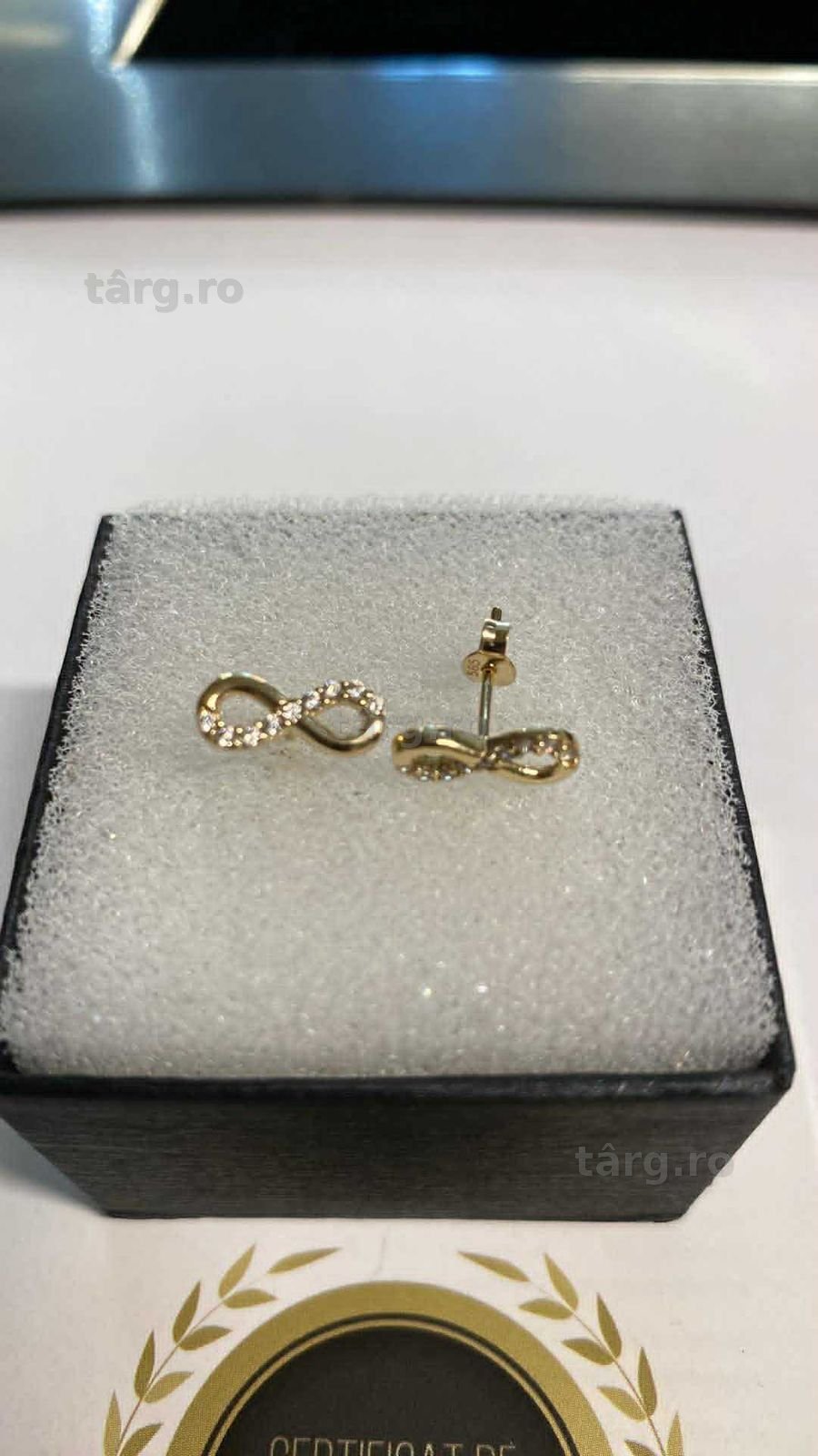 Cercei aur 14k ( Tomesti b 32995.14) Garantie 2 ani! 2