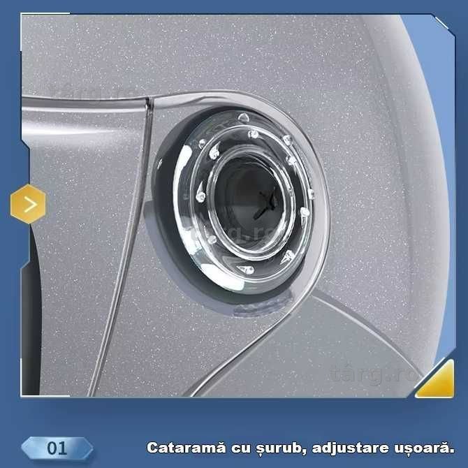 Casca Moto/Scuter unisex, marime universala, viziera detasabila, Gri 3