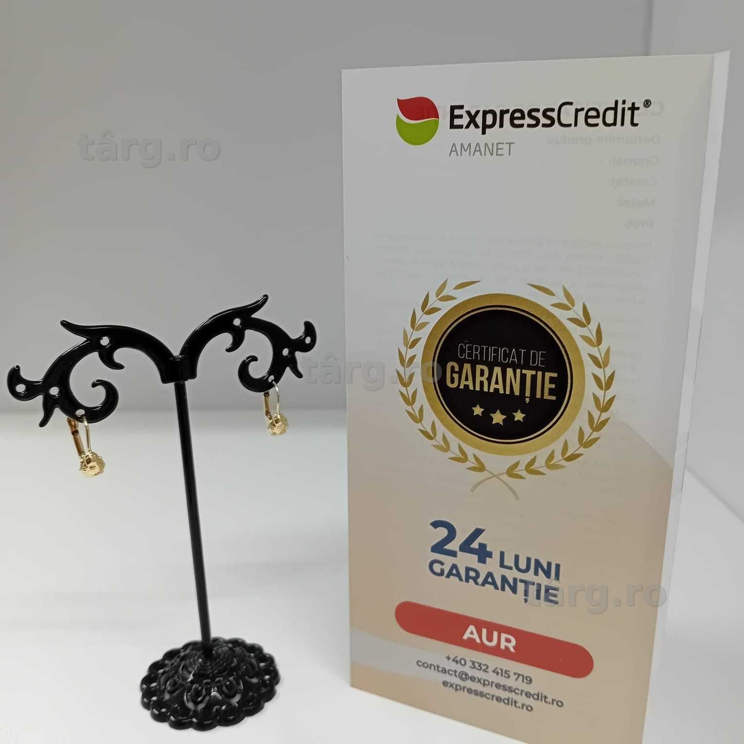 Cercei aur 14k (ag49 Esplanada b.7585) Garantie 2 Ani