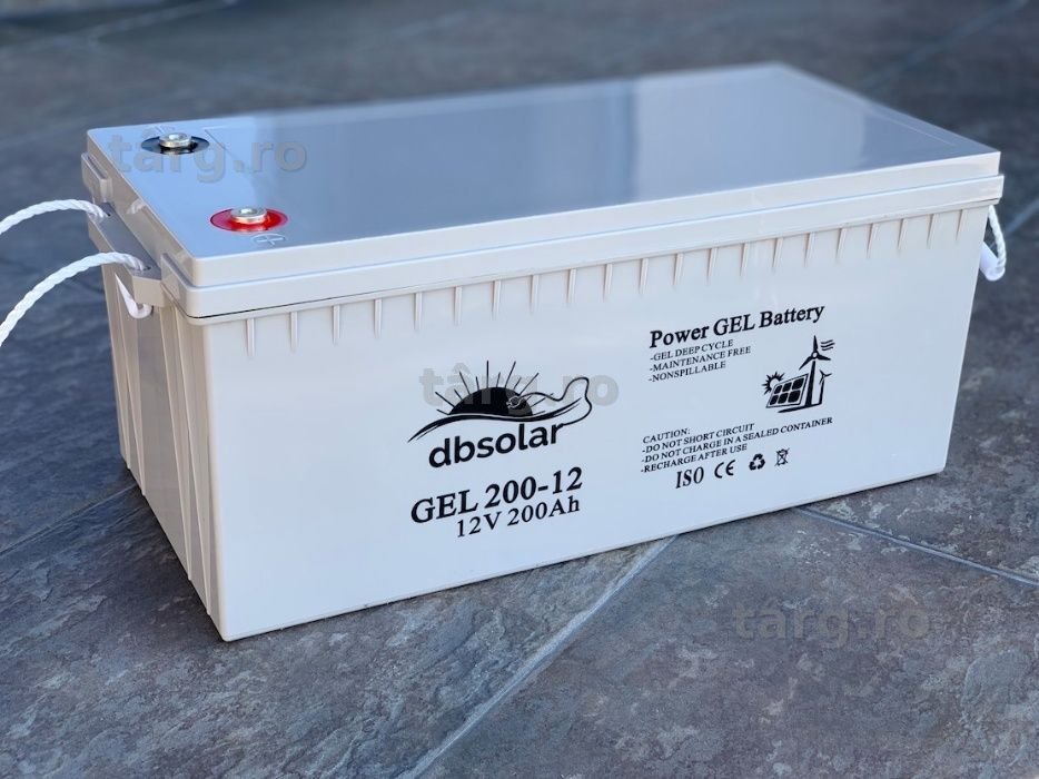 BATERII GEL 200Ah ACUMULATORI panouri SOLARE tractiune deepcycle Noi