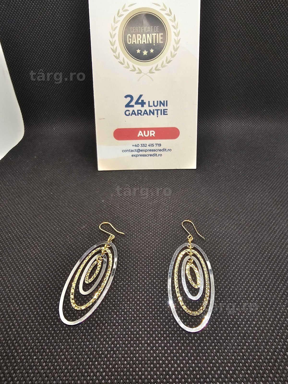 Cercei aur 14K 4.14g (50276.3 AG 11 Piata Nicolina) 2 ani garantie! 3