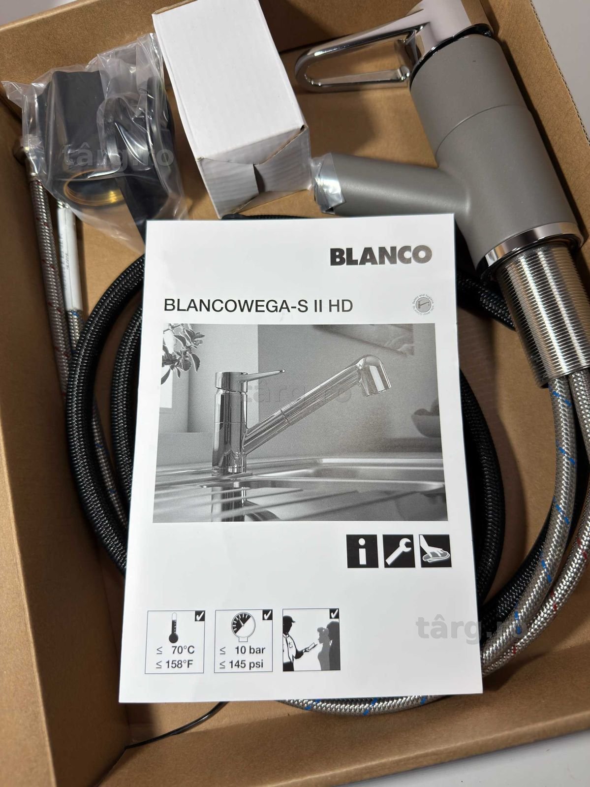 Blanco Wega-S II baterie bucătărie pe picior cu dus, cartus ceramic 4