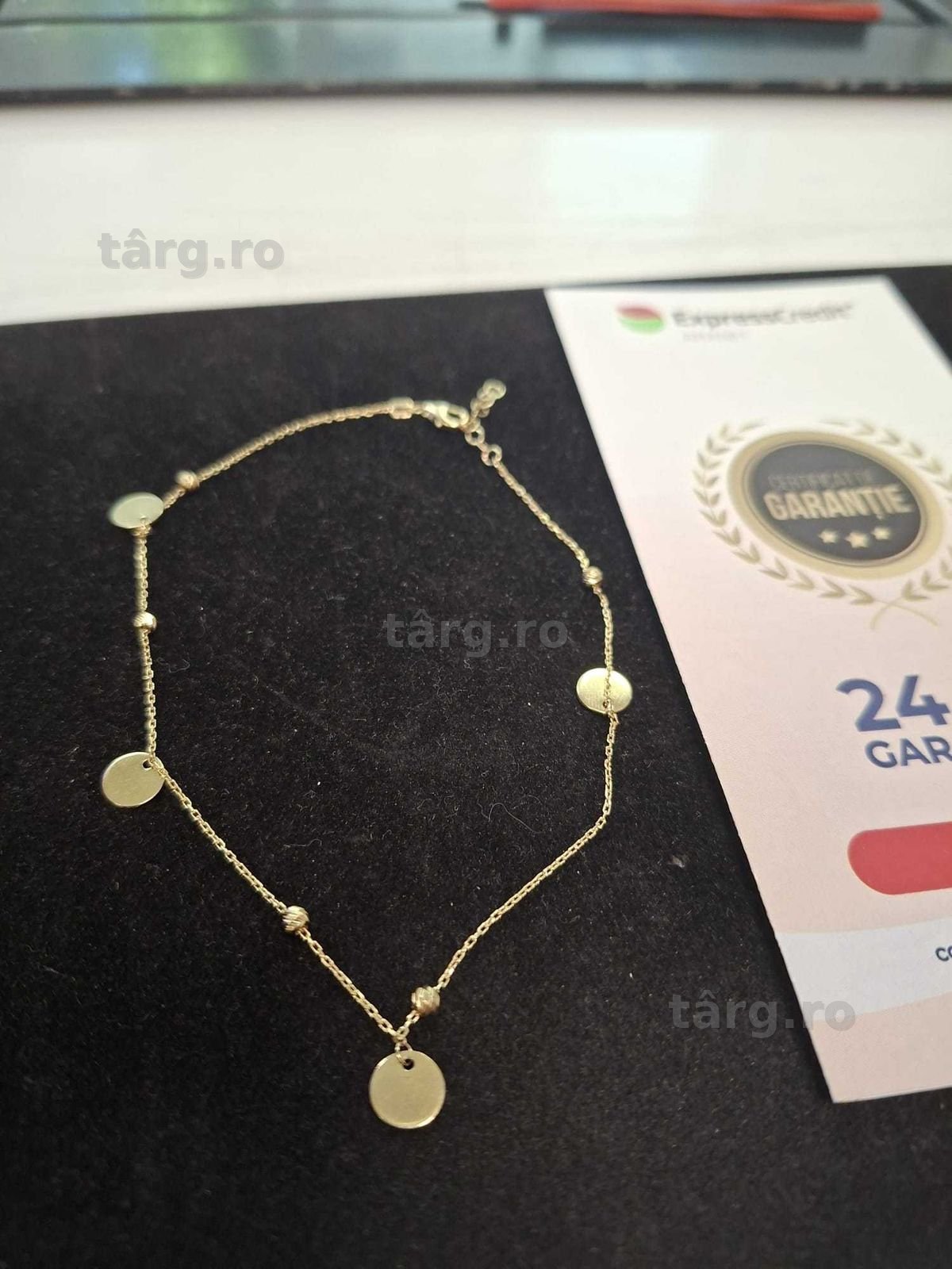 (Ag33) Bratara picior Aur 14K/Garantie 2 ani