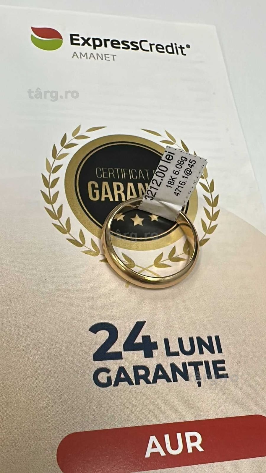 Verigheta aur 18K 6.06 GR (AG32 B4716.1-ag45) 2 ANI GARANTIE!