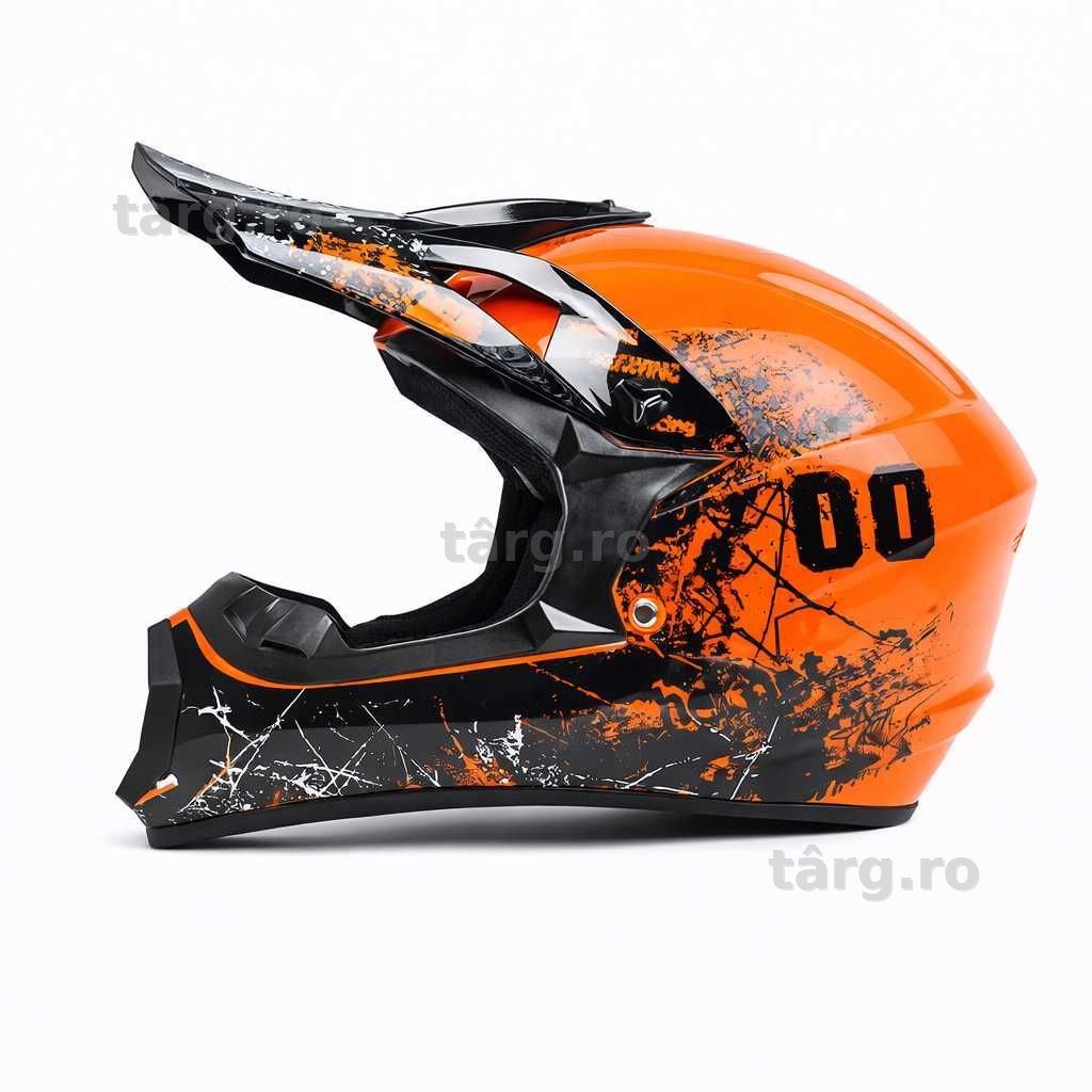 Casca Moto Enduro Cross ATV - S / M / L / XL - Portocaliu 6