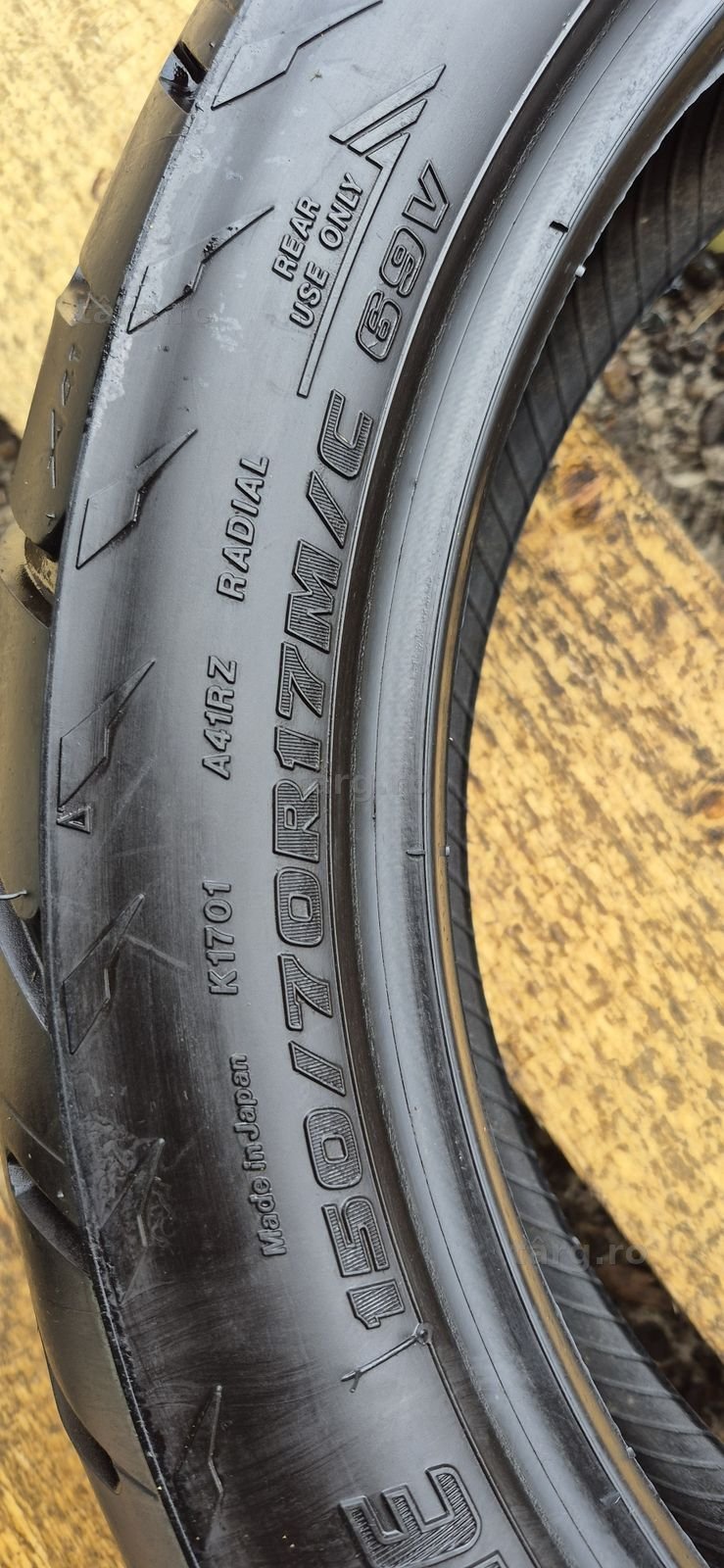 O anvelopa moto ca noua Bridgestone 150/70R17M/C,dot 2018. 5