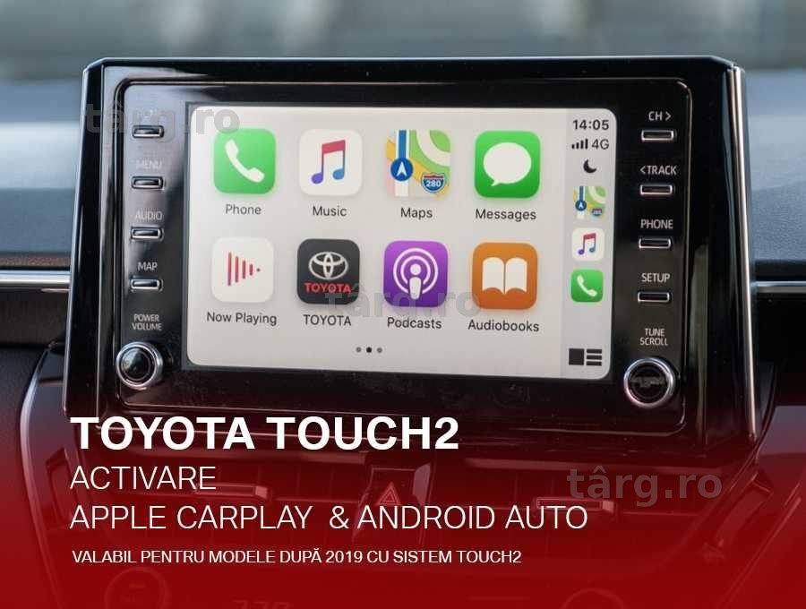 Activare Apple CarPlay Android Auto Toyota Corolla CH-R RAV4 Yaris
