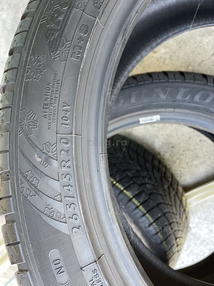 4 anvelope de iarna Dunlop fata 265/45/20 spate 295/40/20 5