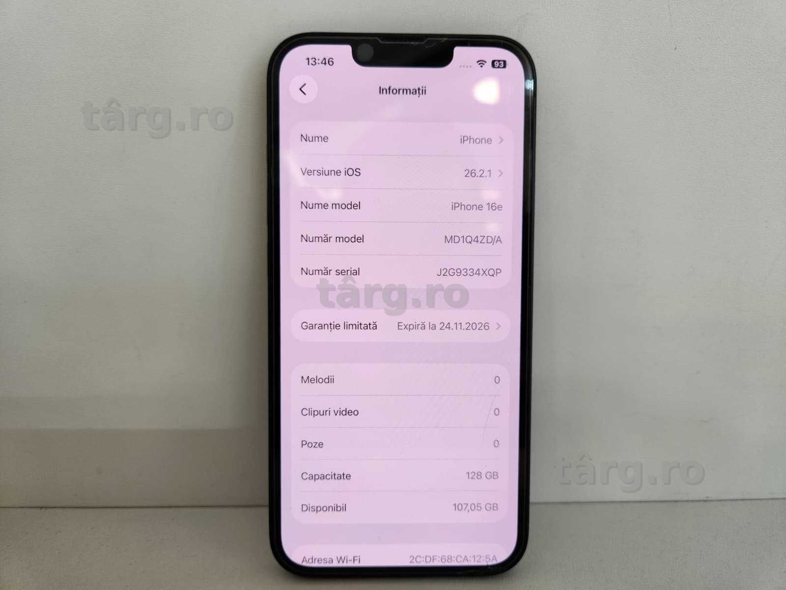 Apple Iphone 16E 128Gb Baterie 100% (Ag8 Tudor/B74818) – Garantie 2 Ani! 6