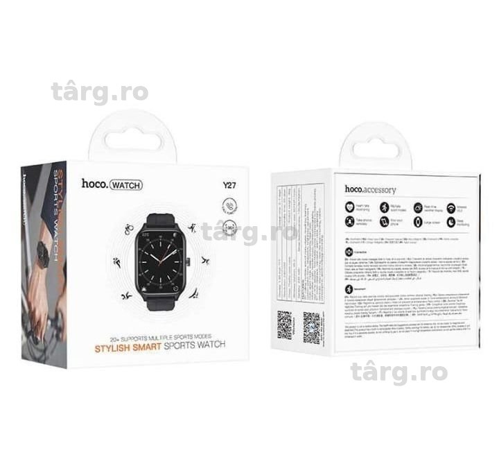 Smart Watch Y27 HOCO, Call version BT5.0, Ecran 1.95”, Baterie 230mAh 6