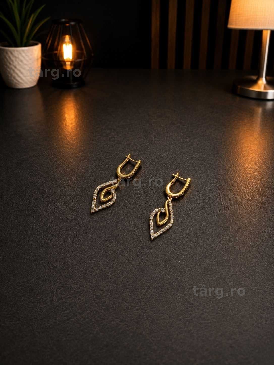 Cercei aur 14K 4.47g ( Galata B7764 ) - Garantie 2 ani! 2
