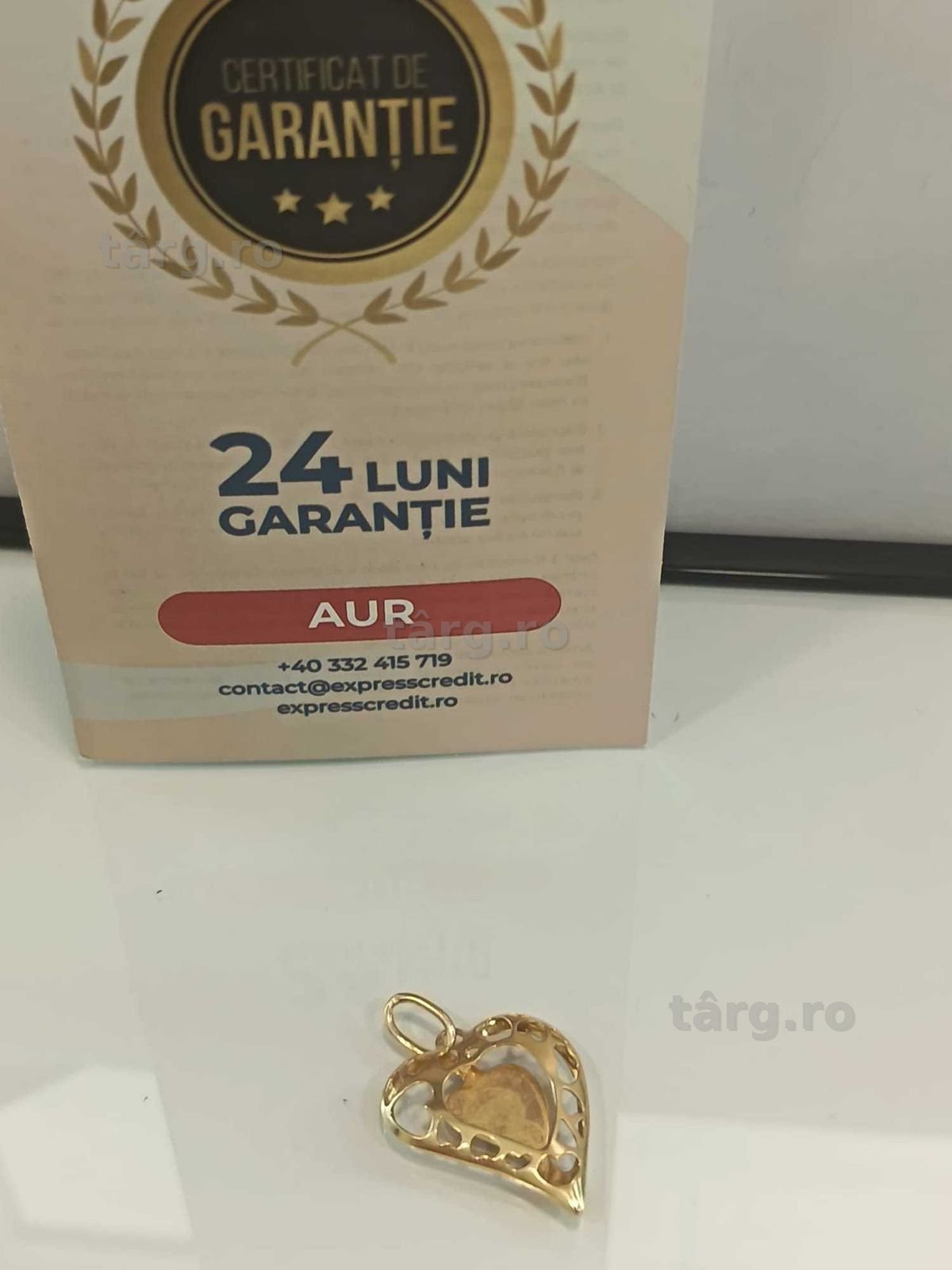 (AG41) Pandativ aur 14K B5987.1 - Certificat de garantie!