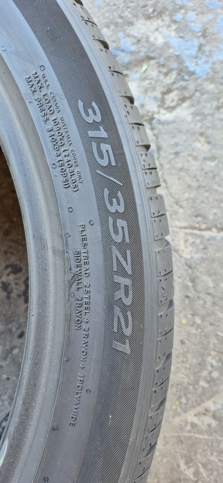 2 anvelope vara Hankook 315/35/21,dot 2020.Pretul este pe bucata. 5