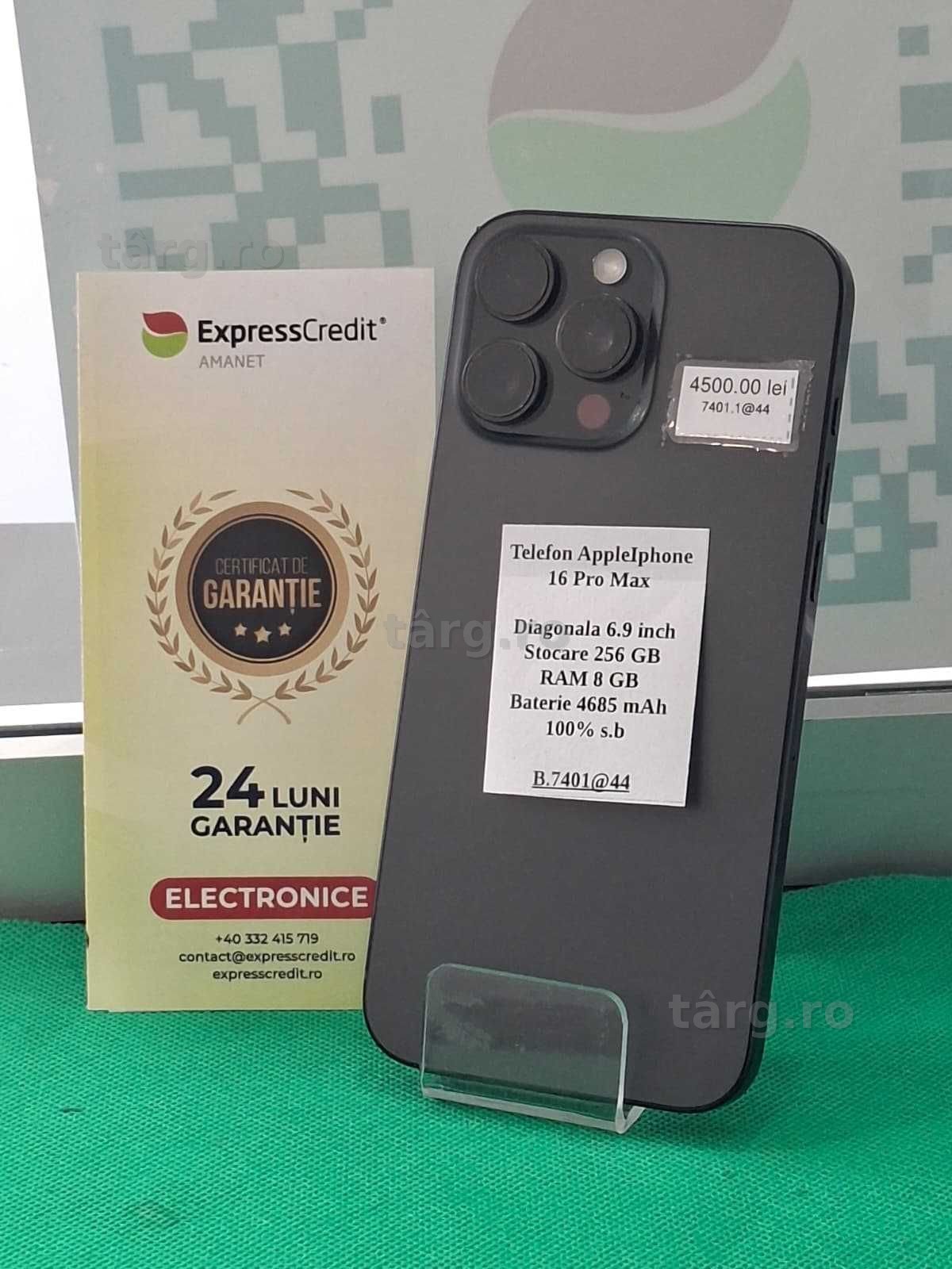 Apple Iphone 16 Pro Max 256GB (Ag44 B7401) - Garantie 2 ani! 2