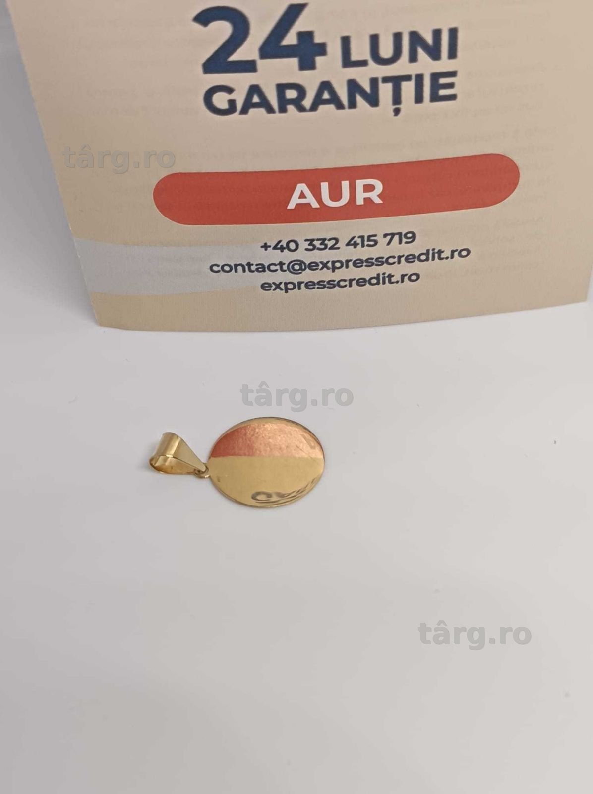 Pandant Medalion Aur 14K 0.86 (Ag4 Dacia B.52281) Garantie 2 ani 3