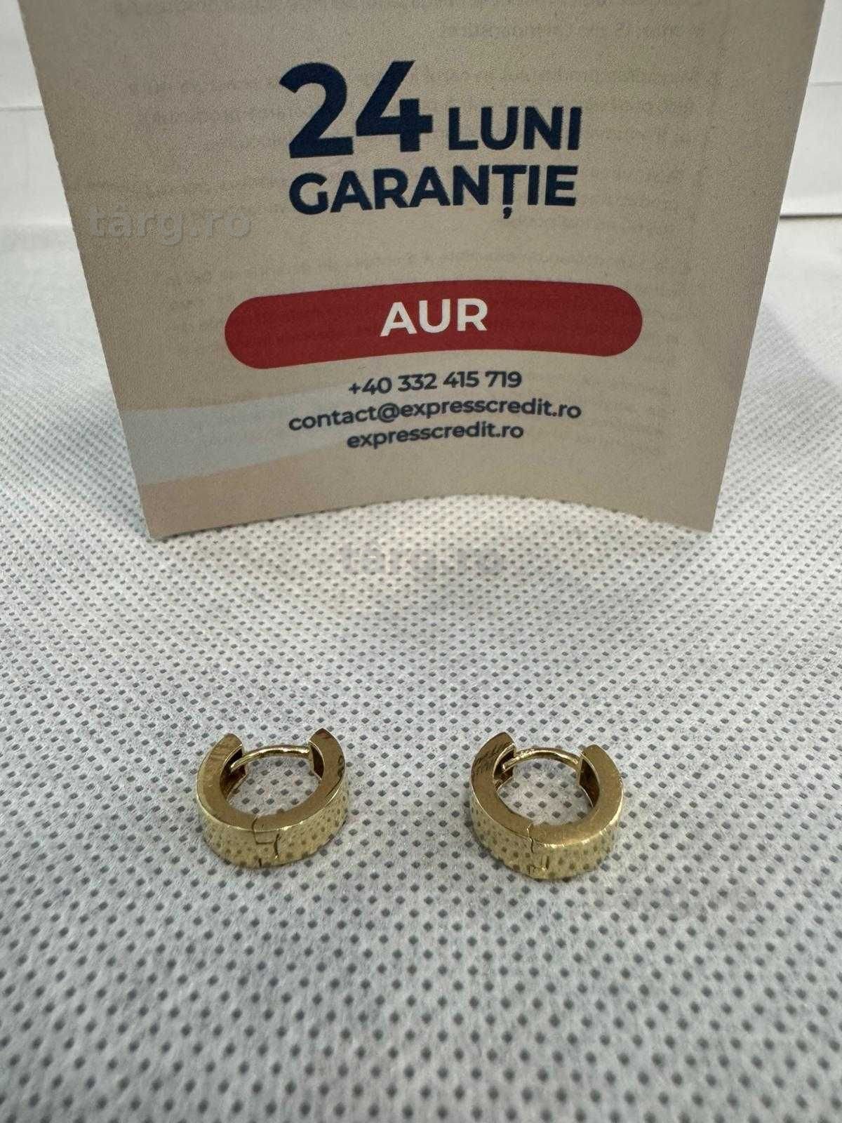 (Ag41) Cercei aur 14K B6028 - Certificat de garanție!