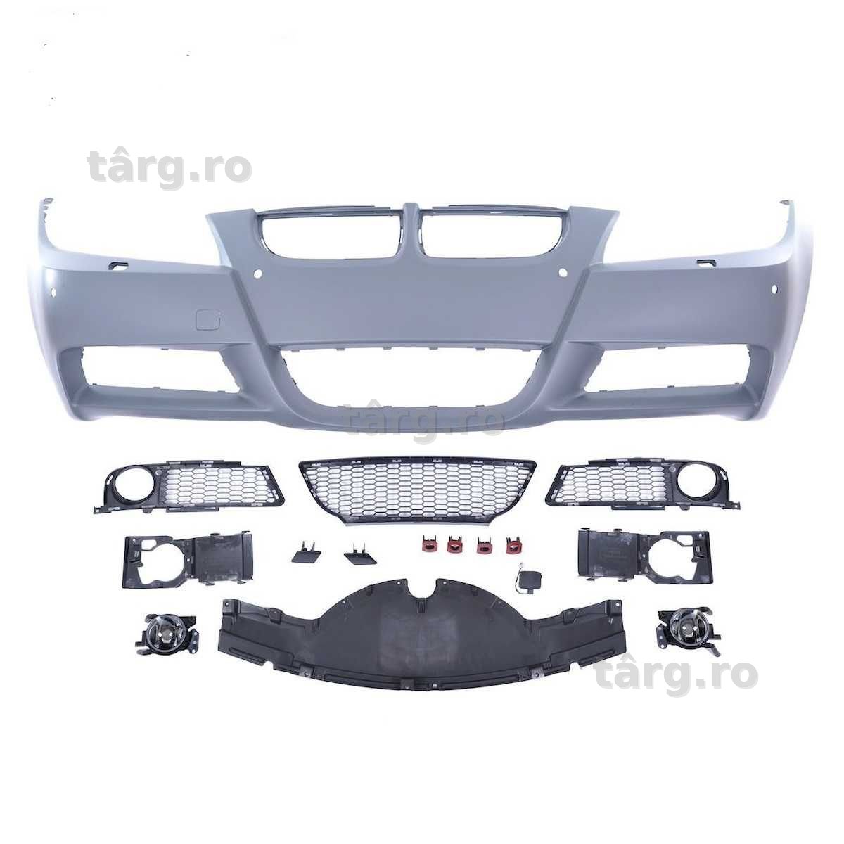 Bara fata BMW E90 2005-2008 M-packet cu PDC si SRA cu Proiectoare