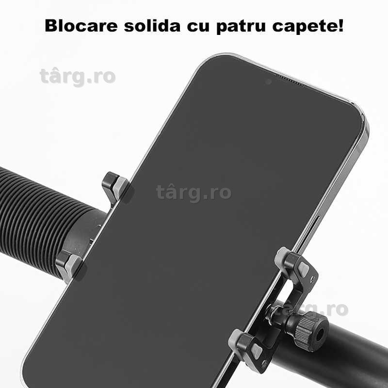 Suport de telefon Bicicleta/Moto/Scuter/Trotineta, montare pe ghidon, Aluminiu 2