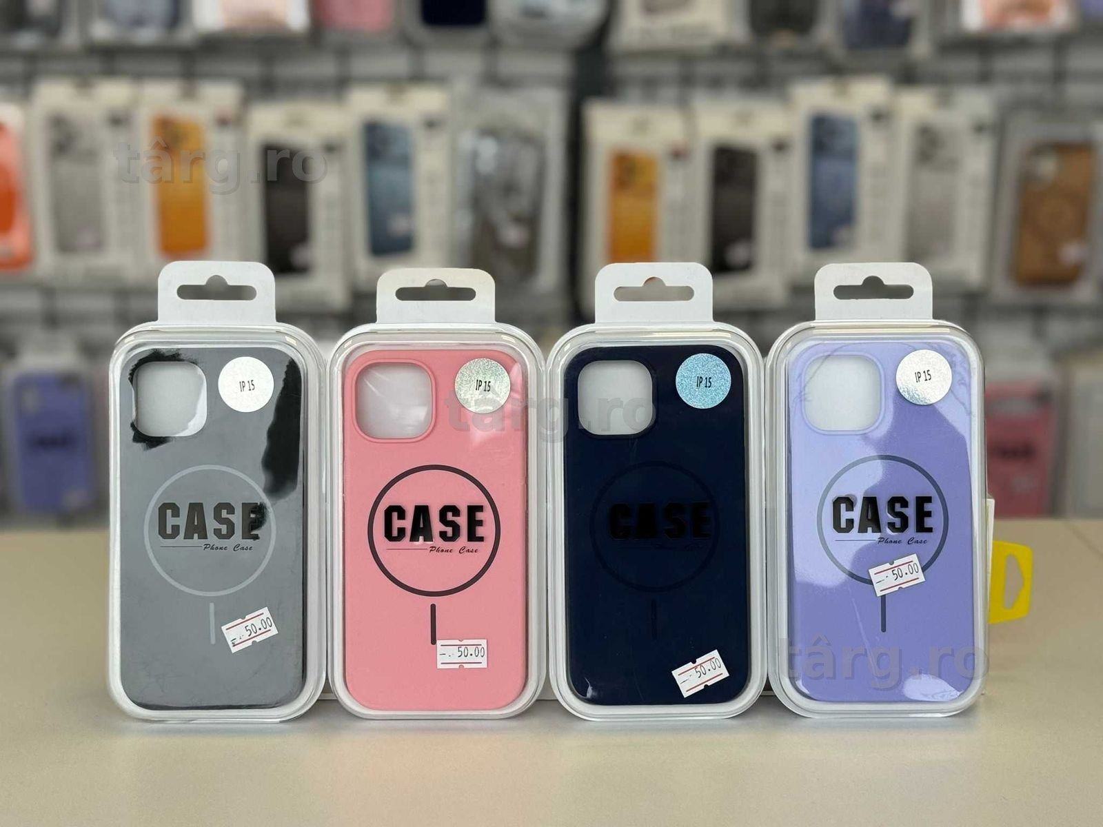 Husa silicon cu MagSafe, folie, cablu, incarcator iPhone 15