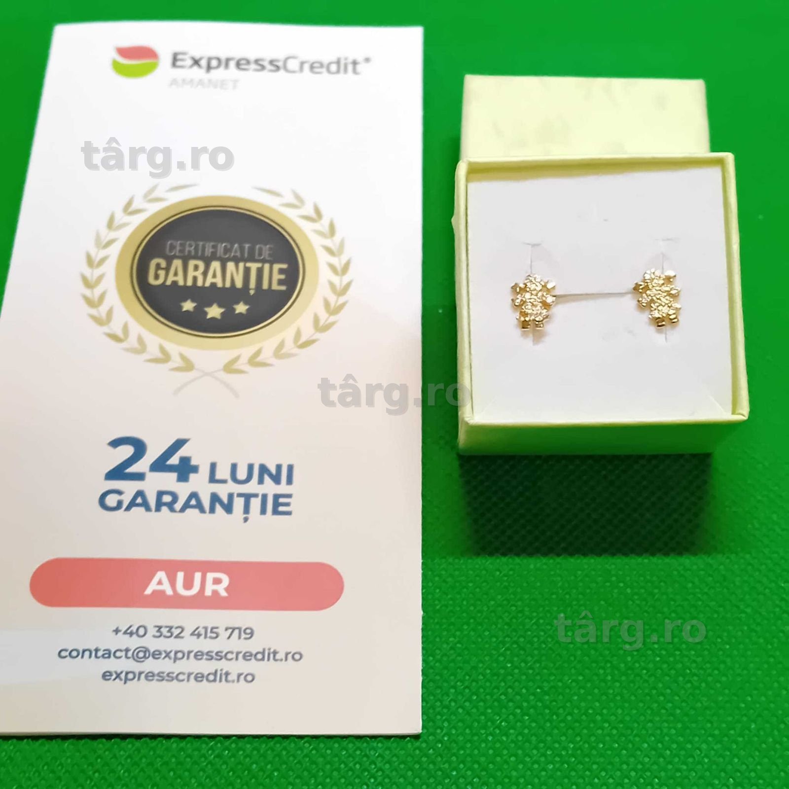 Cercei aur 18k 1.53 gr (AG4 Dacia b.51826.2 )Garantie 2 ani