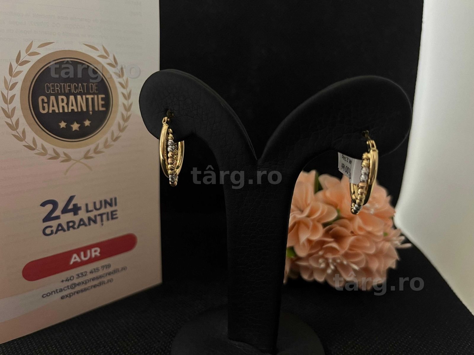 Cercei Aur 14k 2.74g (AG16 Moldova b33000.3)-Garantie 2 ani!