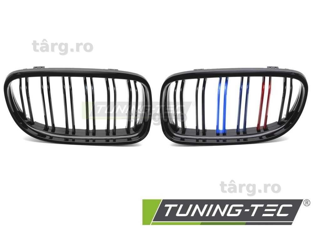 Grile duble negru lucios BMW Seria 3 E90 E91 LCI M-Power